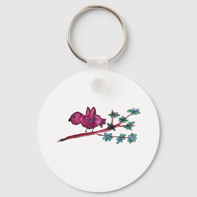 Red Bird Keychain (Front)