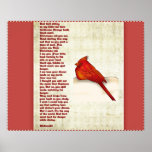Red Bird Poem Poster at Zazzle