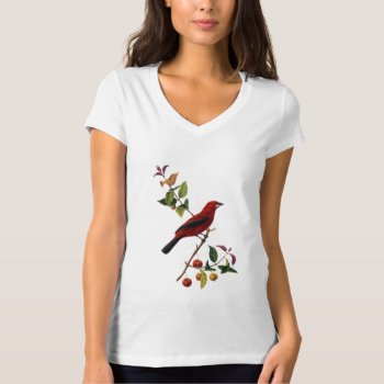 Red Bird T-shirt by Honeysuckle_Sweet at Zazzle