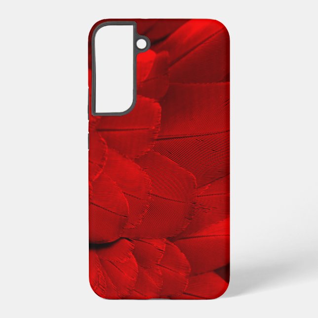 Red bird wing feathers pattern samsung galaxy case (Back)