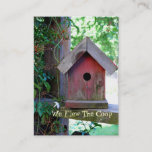 Red Birdhouse New Address Business Card
