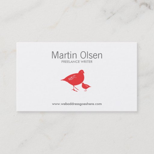Customizable RED BIRDS Business Card