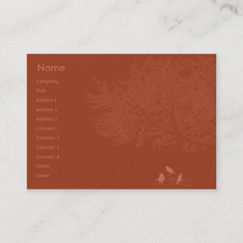 Red Birds - Chubby Business Card Templates