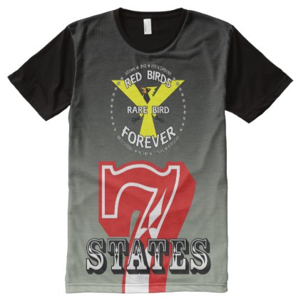 RED BIRDS FOREVER - RARE BIRD 7 STATES - BIG 7 II All-Over-Print SHIRT