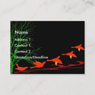 Red Birds in Flight - Customized Business Card