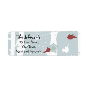 Red Bird's Special Delivery Return Address Labels