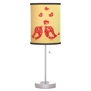 Red Birds Table Lamp