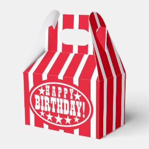 Red Birthday Carnival Favor Boxes