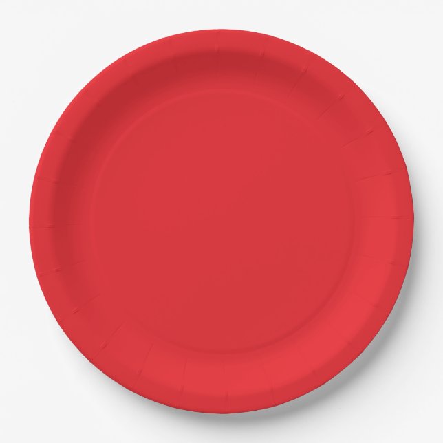 Red, Birthday Decorations, Graduation, Children's  Paper Plates (Front)