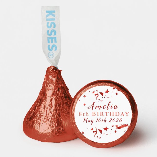 Red Birthday  Hershey®'s Kisses®  (Front)