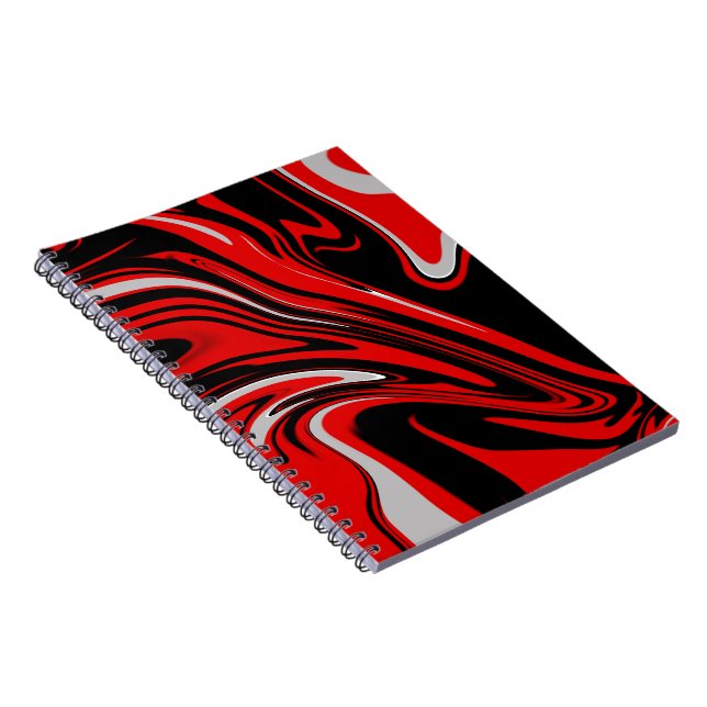 Red & Black Abstract Notebook (Right Side)