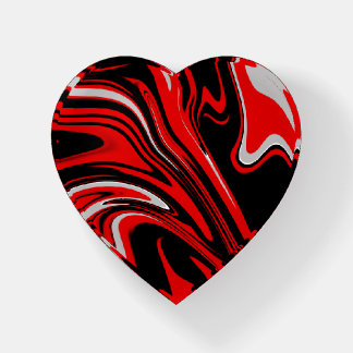 Red & Black Abstract Paperweight