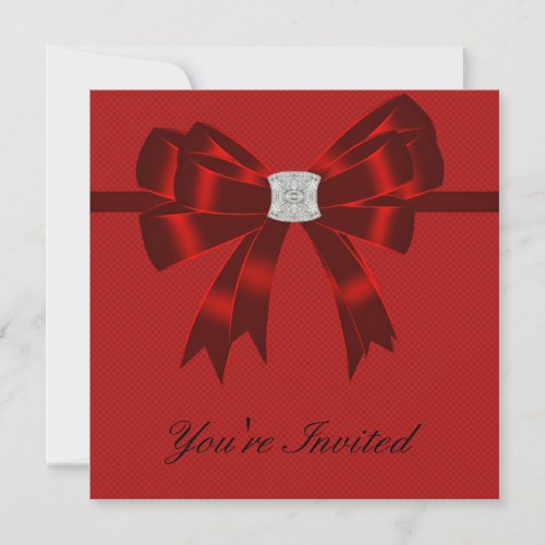 Red Black All Occasion Party Invitation