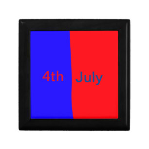 Red black American day 4th july add text simple  Gift Box