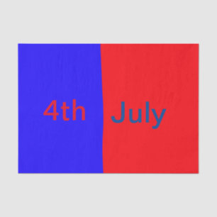 Red black American day 4th july add text simple Tissue Paper