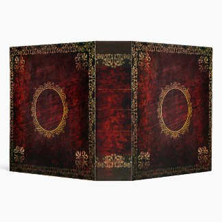 Red Black and Gold Dark Ages Ancient Tome 3 Ring Binder