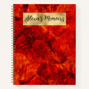 Red, Black and Gold Notebook