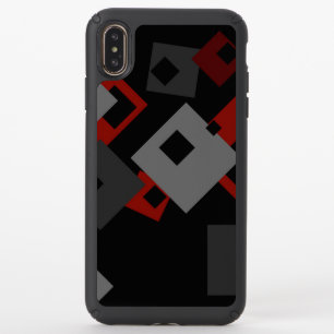 red black and gray geometric speck iPhone XS max case