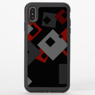 red black and gray geometric speck iPhone XS max case