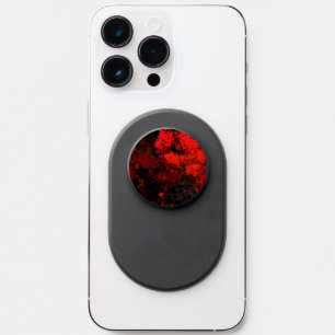 Red, Black and Gray Marble Abstract PopSocket