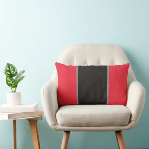 Red Black and Gray Throw Pillow Zazzle