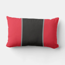 Red Black and Gray Throw Pillow | Zazzle