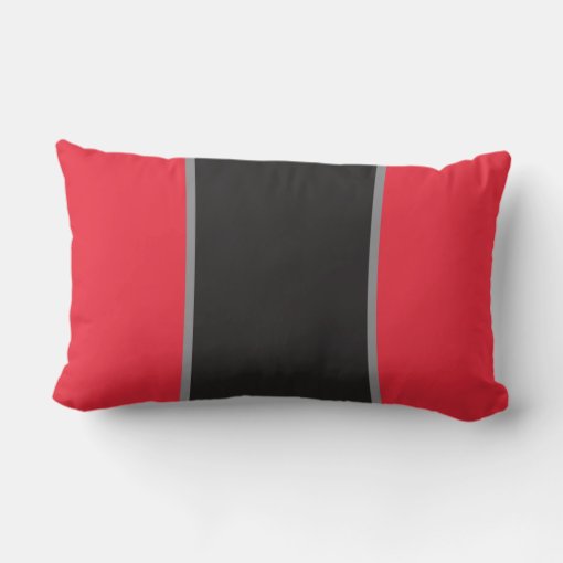 Red Black and Gray Throw Pillow Zazzle
