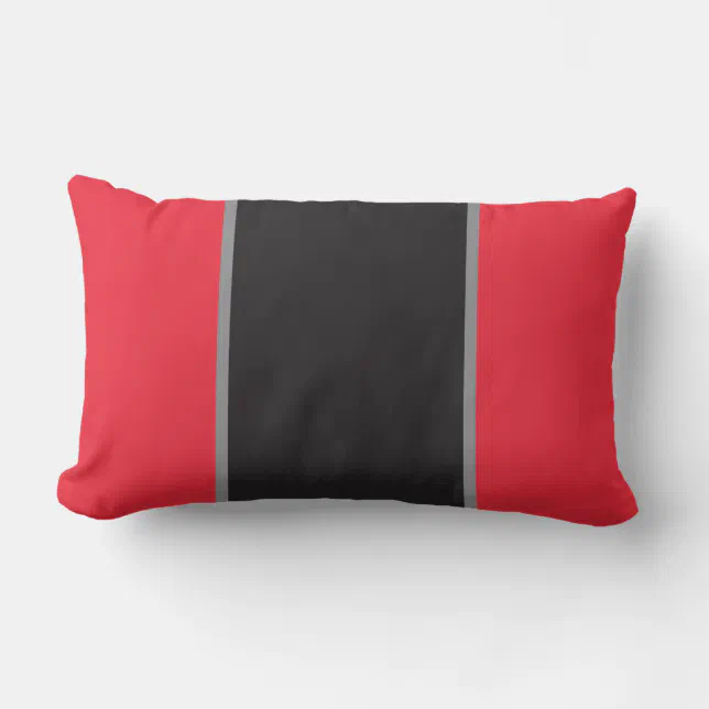 Red Black and Gray Throw Pillow Zazzle