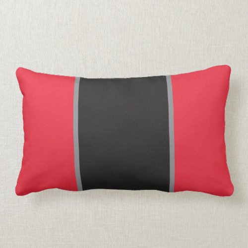 Red Black and Gray Throw Pillow