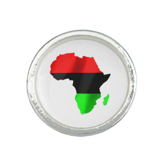 Red Black and Green African  Ring