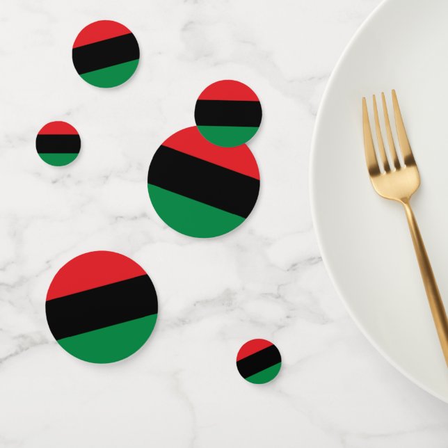 Red Black and Green Confetti (Group)