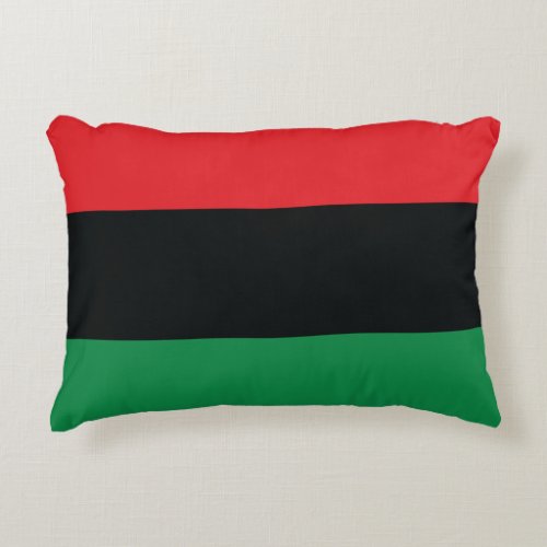 Red Black and Green Flag Accent Pillow