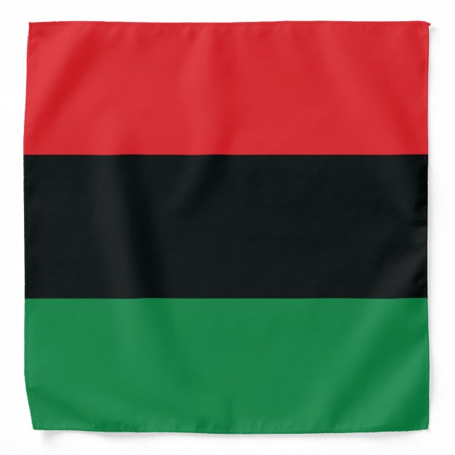 Red, Black and Green Flag Bandana (Front)
