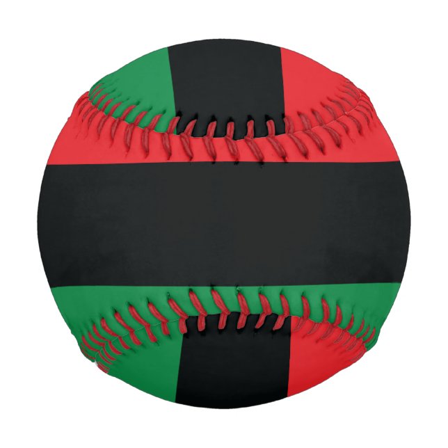 Red, Black and Green Flag Baseball (Front)