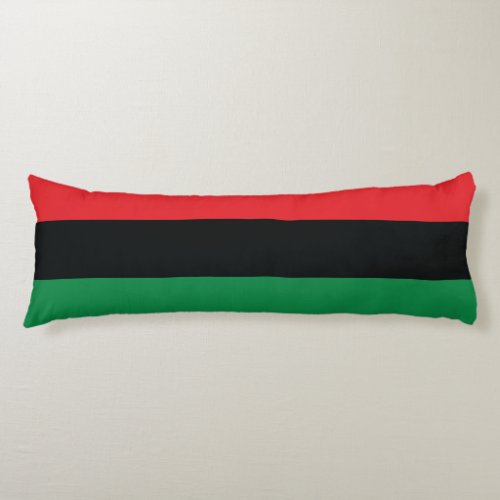 Red Black and Green Flag Body Pillow