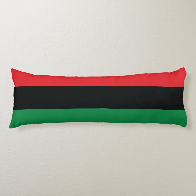 Red, Black and Green Flag Body Pillow (Front)