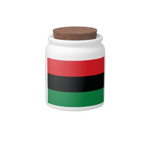 Red Black and Green Flag Candy Jar