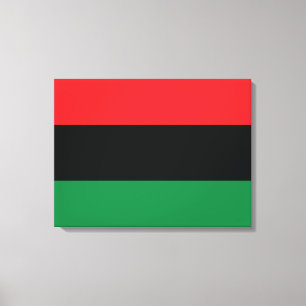 Red, Black and Green Flag Canvas Print