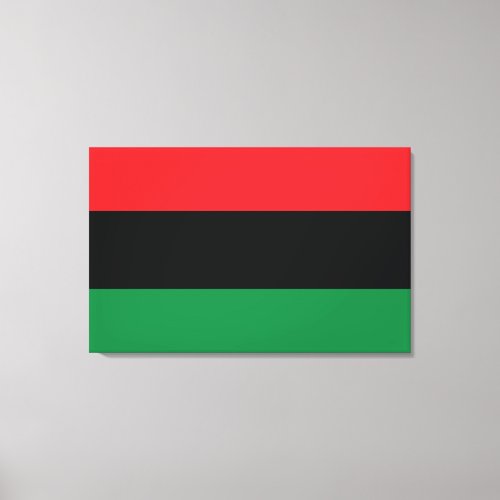 Red Black and Green Flag Canvas Print