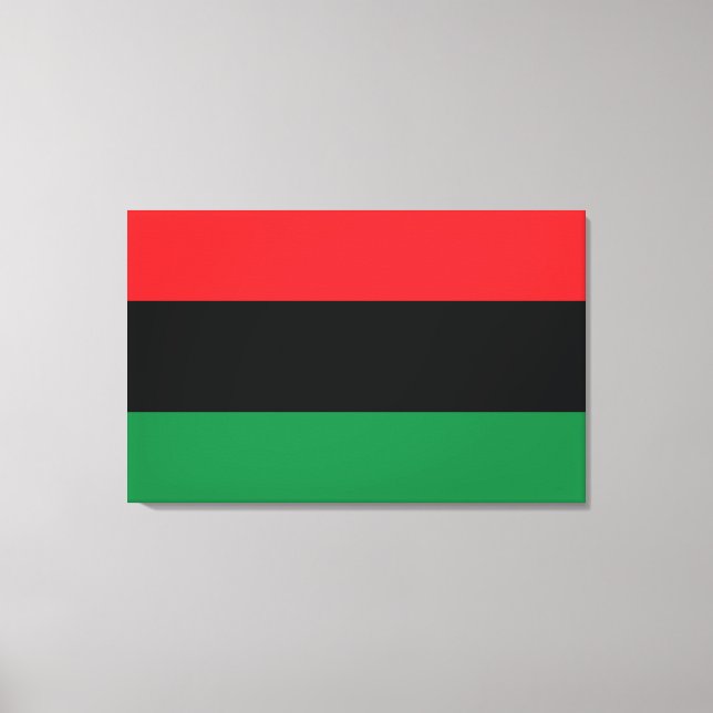 Red, Black and Green Flag Canvas Print (Front)