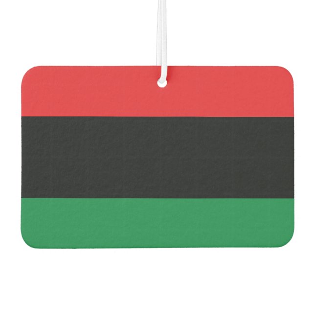 Red, Black and Green Flag Car Air Freshener (Front)