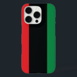 Red, Black and Green Flag iPhone 16 Pro Case<br><div class="desc">The 3 Pan-African colors on the flag represent: RED: the blood that unites all people of Black African ancestry, and shed for liberation; BLACK: black people whose existence as a nation, though not a nation-state, is affirmed by the existence of the flag; and GREEN: the abundant natural wealth of Africa....</div>