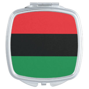 Red, Black and Green Flag Compact Mirror