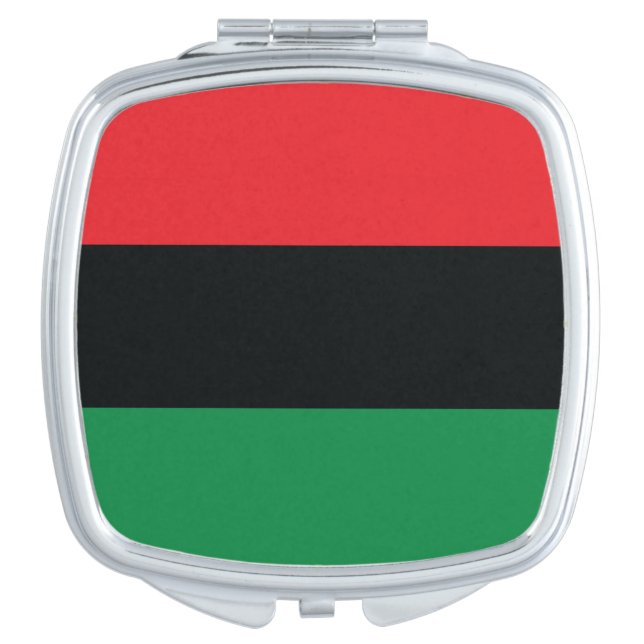 Red, Black and Green Flag Compact Mirror (Front)