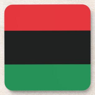 Red, Black and Green Flag Drink Coaster