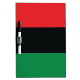 Red, Black and Green Flag Dry Erase Board