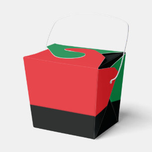 Red, Black and Green Flag Favor Boxes