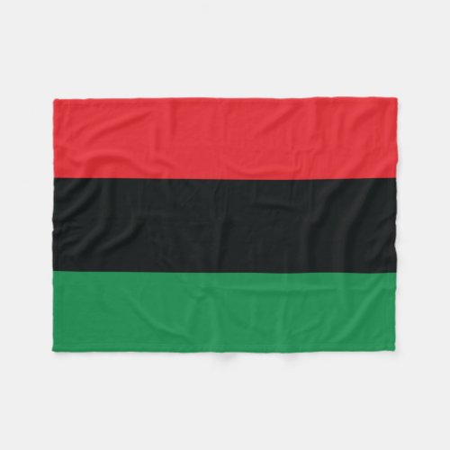 Red Black and Green Flag Fleece Blanket