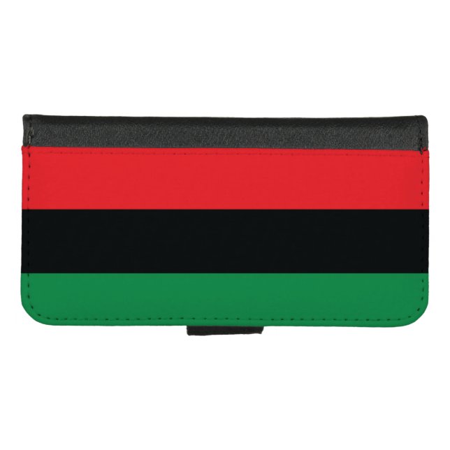Red, Black and Green Flag iPhone Wallet Case (Front (Horizontal))