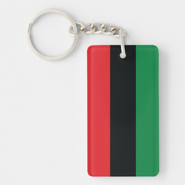 Red, Black and Green Flag Keychain (Front)